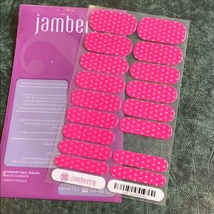 Jamberry Icy Pink Polka Nail Wraps